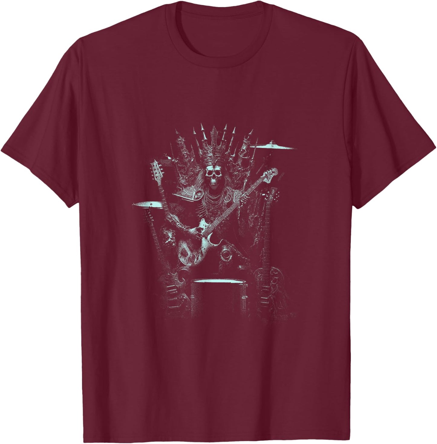 Guitar Musician Retro Rock Music Guitar Player T-Shirt - T-Shirt | Maroon