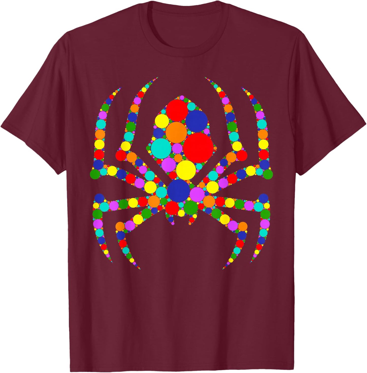 Funny Spider Polka Dots Happy Dot Day Spider Lovers Kids T-Shirt - T-Shirt | Maroon
