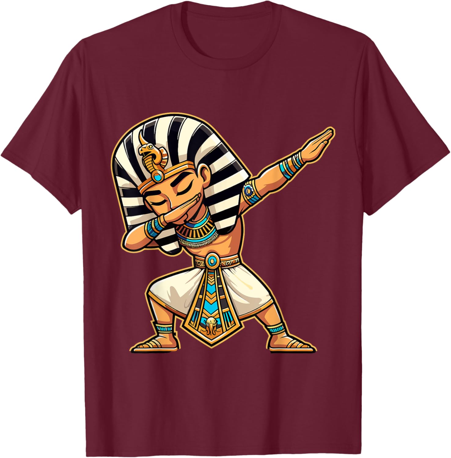 Ancient Egyptian Dabbing Boys Hieroglyphics Egypt Pharaoh T-Shirt - T-Shirt | Maroon