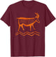 Paleo Goat Primitive Tribal Art Petroglyph T-Shirt - T-Shirt | Maroon