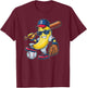 Funny Banana Playing Baseball Bananas Player Baseball Fruit T-Shirt - T-Shirt | Maroon