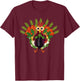Funny Turkeys For Thanksgiving Apparel Vegan Thanksgiving Vegetable Meatless Turkey T-Shirt - T-Shirt | Maroon