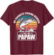 Funny My Favorite Fishing Buddies Call Me Papaw Vintage T-Shirt - T-Shirt | Maroon