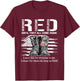 Until They Come Home My Soldier Red Friday Military US Flag T-Shirt - T-Shirt | Maroon