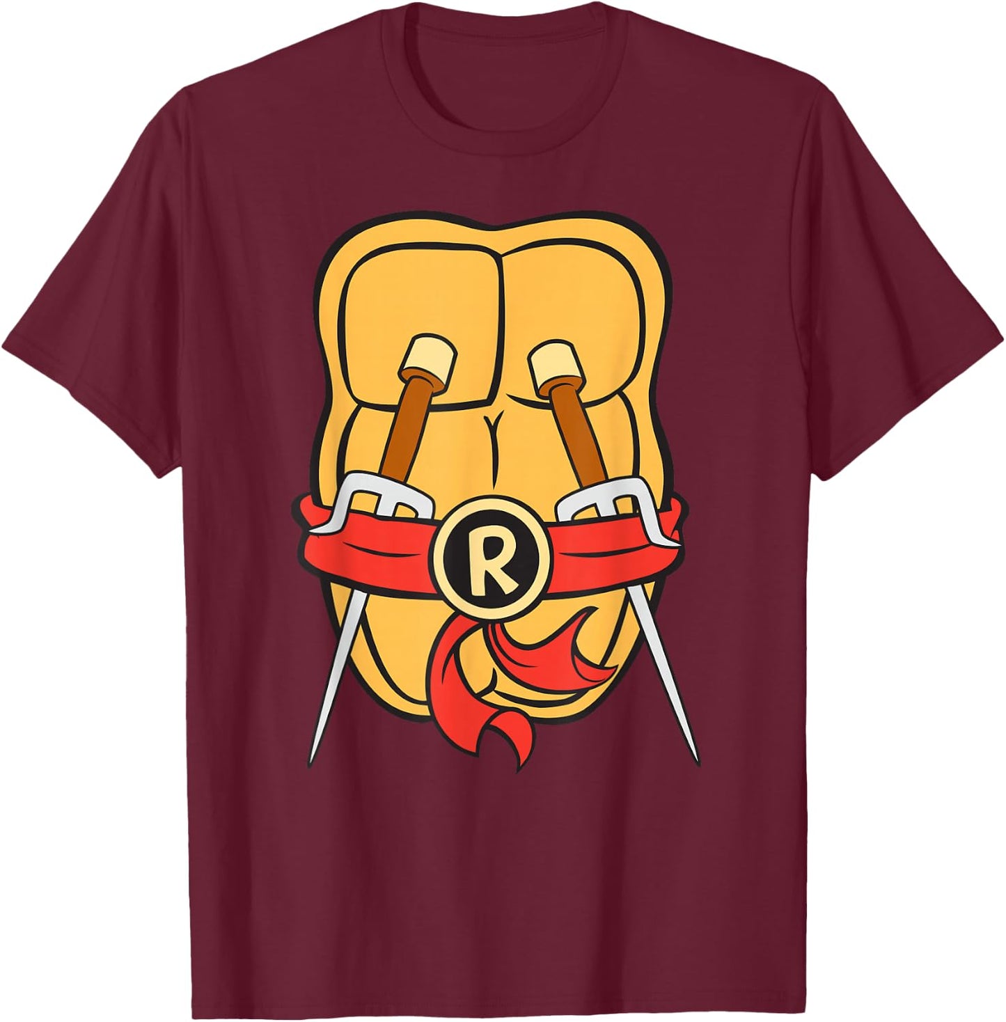 Teenage Mutant Ninja Turtles - Raphael Shell T-Shirt - T-Shirt | Maroon