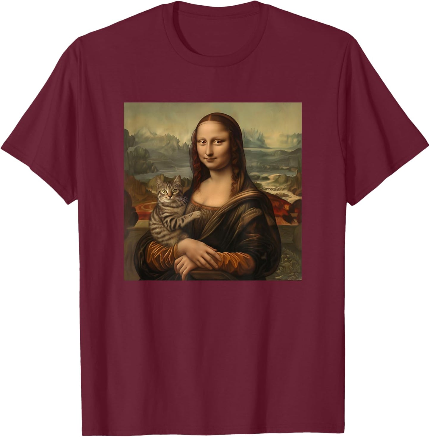 Grey Tabby Cat Shirt Gray Tabby Cats T-Shirt - T-Shirt | Maroon