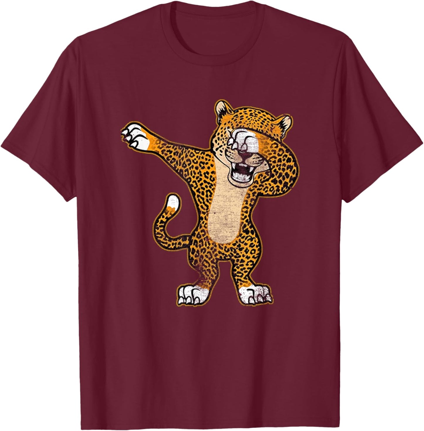 Dabbing Cheetah Cute Big Cat Lover Funny Cheetah Animal T-Shirt - T-Shirt | Maroon