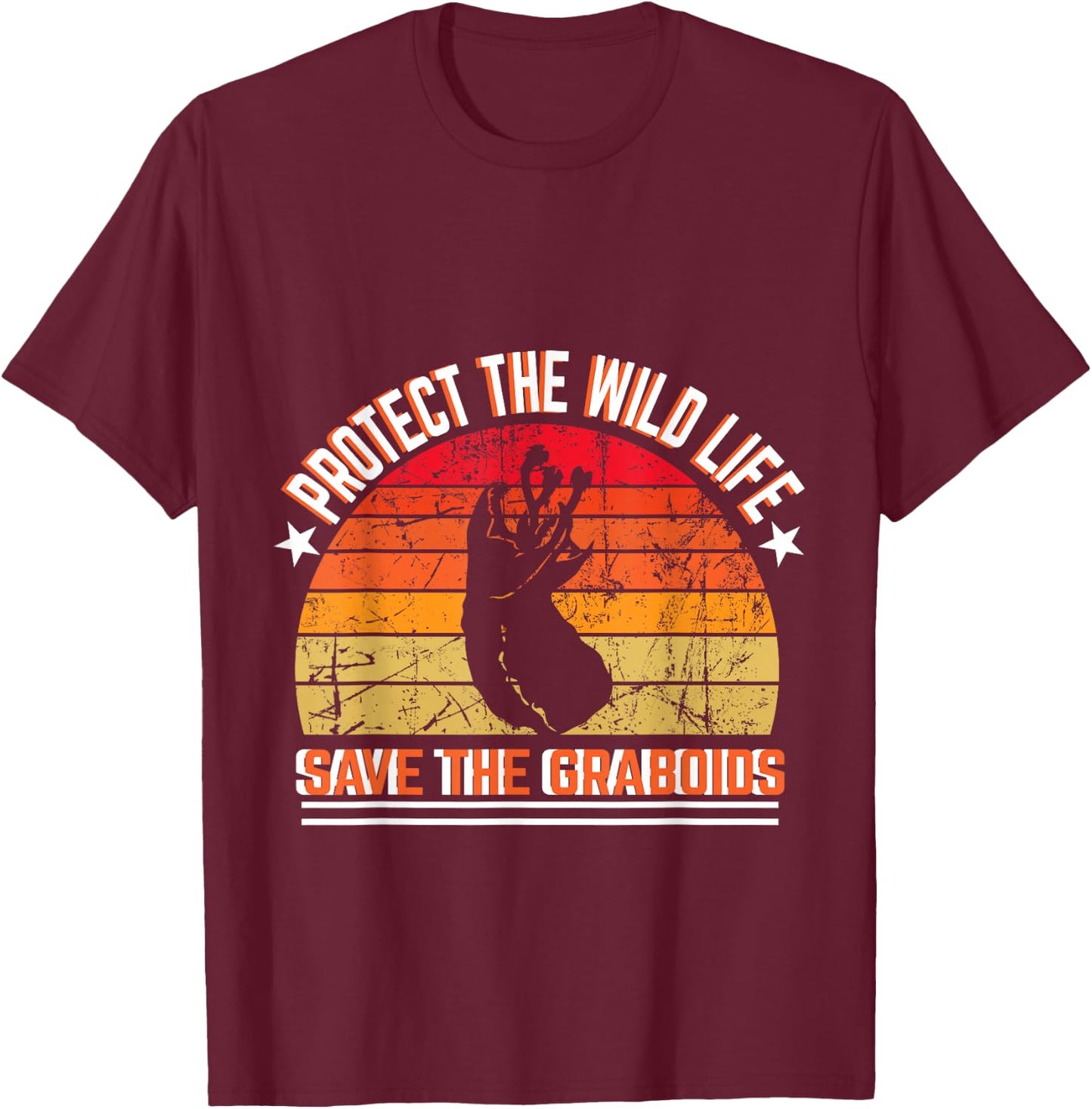 Save the Graboids Protect the willdlife vintage design T-Shirt - T-Shirt | Maroon