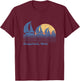 Saugatuck MI Sailboat Vintage 80s Sunset T-Shirt - T-Shirt | Maroon
