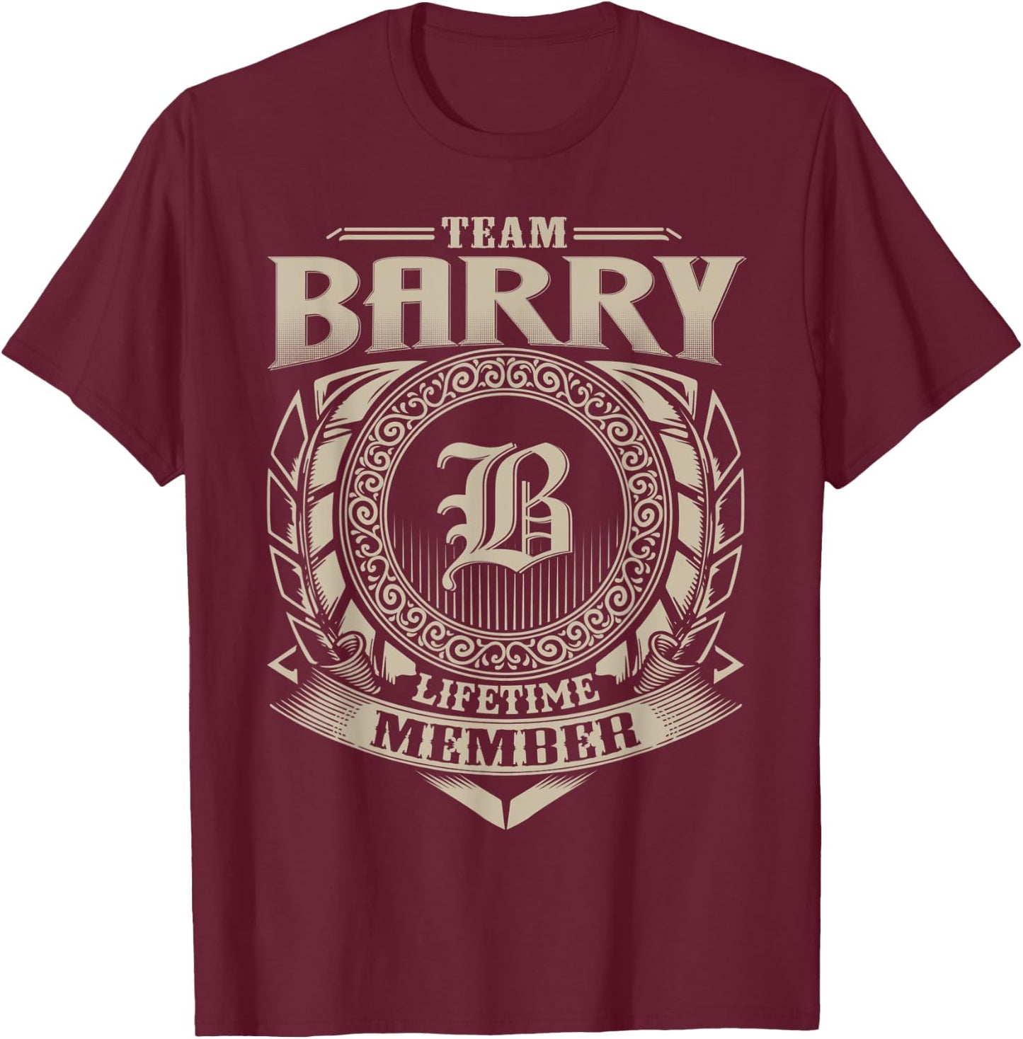 Team BARRY Lifetime Member Vintage BARRY Family T-Shirt - T-Shirt | Maroon