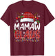 Mamaw Claus Christmas Lights Pajama Family Matching T-Shirt - T-Shirt | Maroon