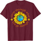 Positive Grow Through What You Go Through Sunflower Gifts T-Shirt - T-Shirt | Maroon