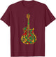 Reggae Guitar Rastafari Roots Rasta Reggae Music T-Shirt - T-Shirt | Maroon