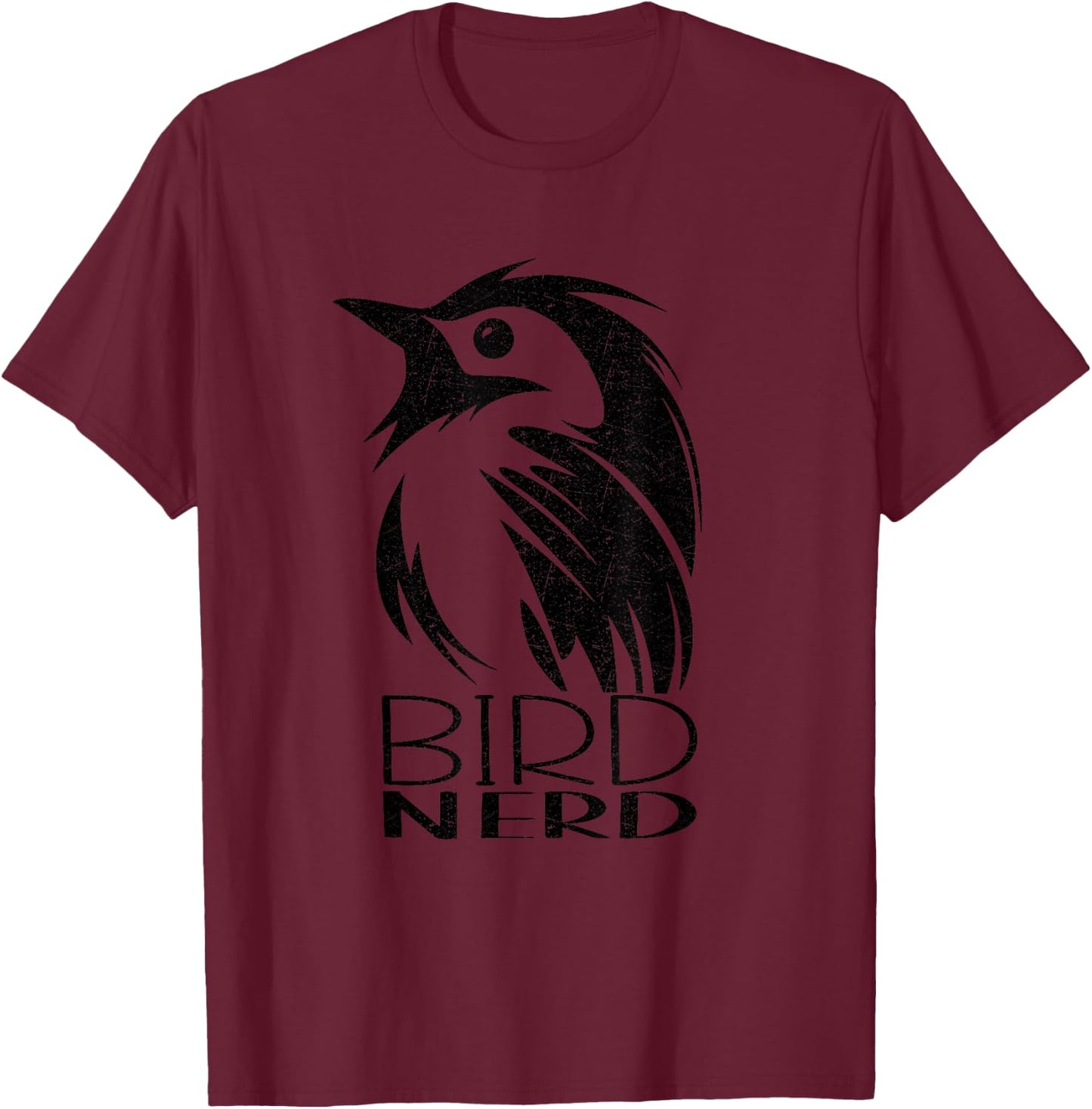 Bird Nerd Bird Watching Birdwatching and Birding Lover T-Shirt - T-Shirt | Maroon