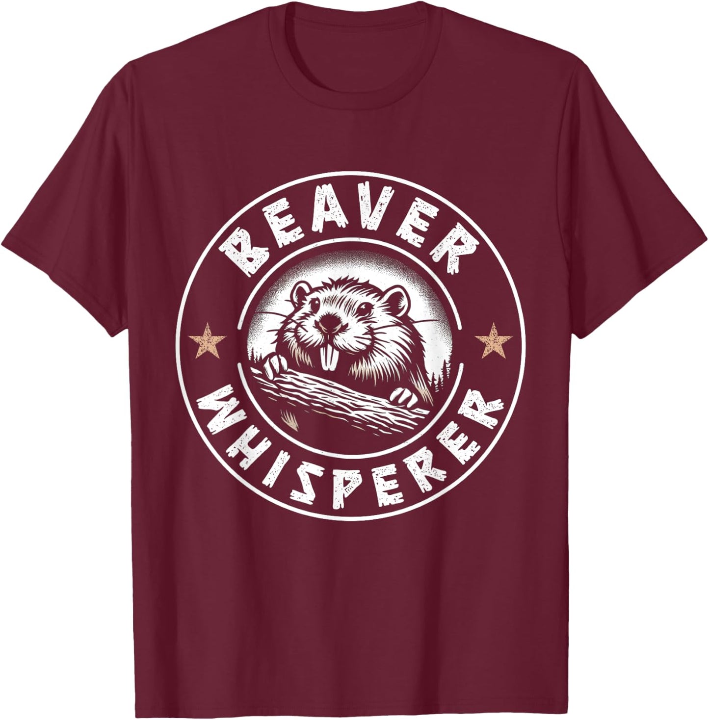 Beaver Whisperer Vintage Arts Animal Lovely Beavers Outfits T-Shirt - T-Shirt | Maroon