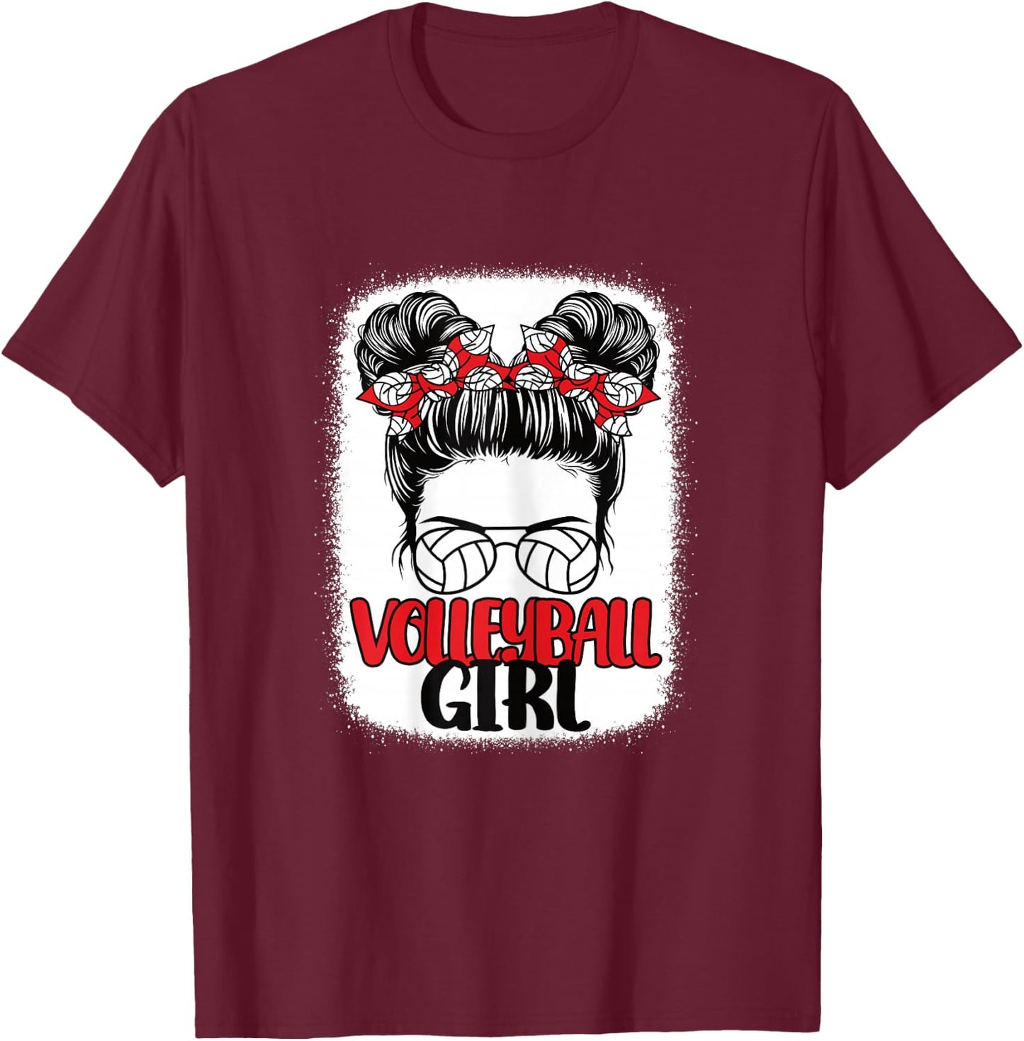 Volleyball Girl Cute Volleyball Player Women Girls T-Shirt - T-Shirt | Maroon