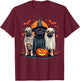 Pug Halloween Costume Mummy Witch Ghost Dog Lover T-Shirt - T-Shirt | Maroon