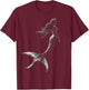 Mermaid Mythical Motif Fantasy Art Mermaid T-Shirt - T-Shirt | Maroon