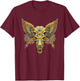 Butterfly Skull - by Emek Artman T-Shirt - T-Shirt | Maroon