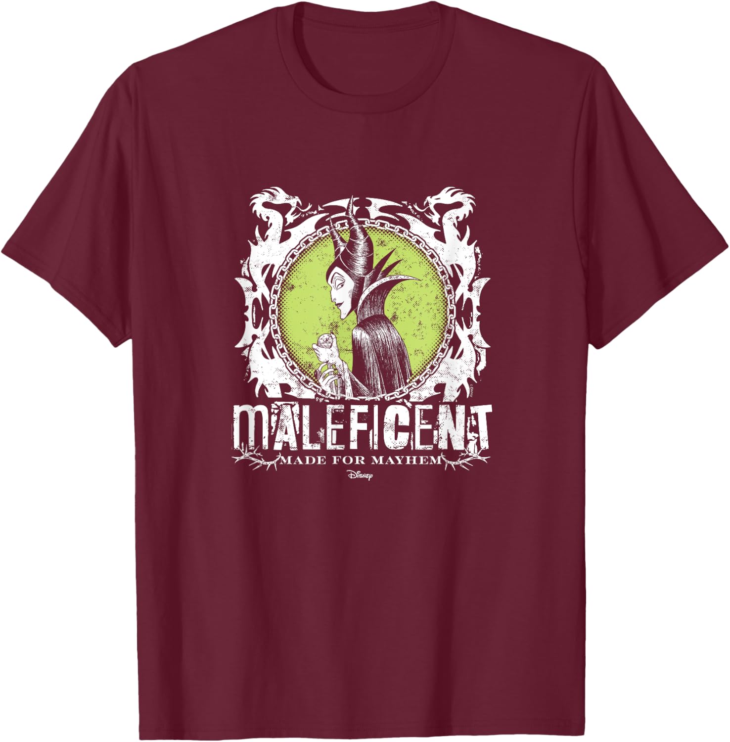 Disney Villains - Maleficent Made For Mayhem T-Shirt - T-Shirt | Maroon