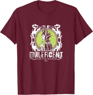 Disney Villains - Maleficent Made For Mayhem T-Shirt - T-Shirt | Maroon