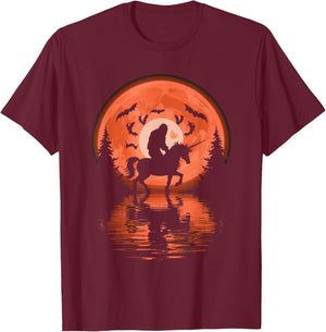 Bigfoot Riding Unicorn T-Shirt - T-Shirt | Maroon