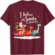 I Believe in Santa and Dinosaurs Holiday Funny Christmas T-Shirt - T-Shirt | Maroon