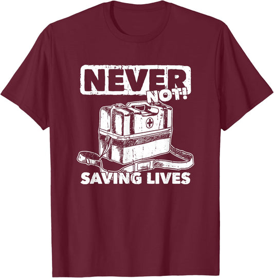 First Responder Emt - Firefighter Police Ambulance Paramedic T-Shirt - T-Shirt | Maroon