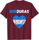 Honduras Flag Holiday Honduras Heart Honduran Flag T-Shirt - T-Shirt | Maroon