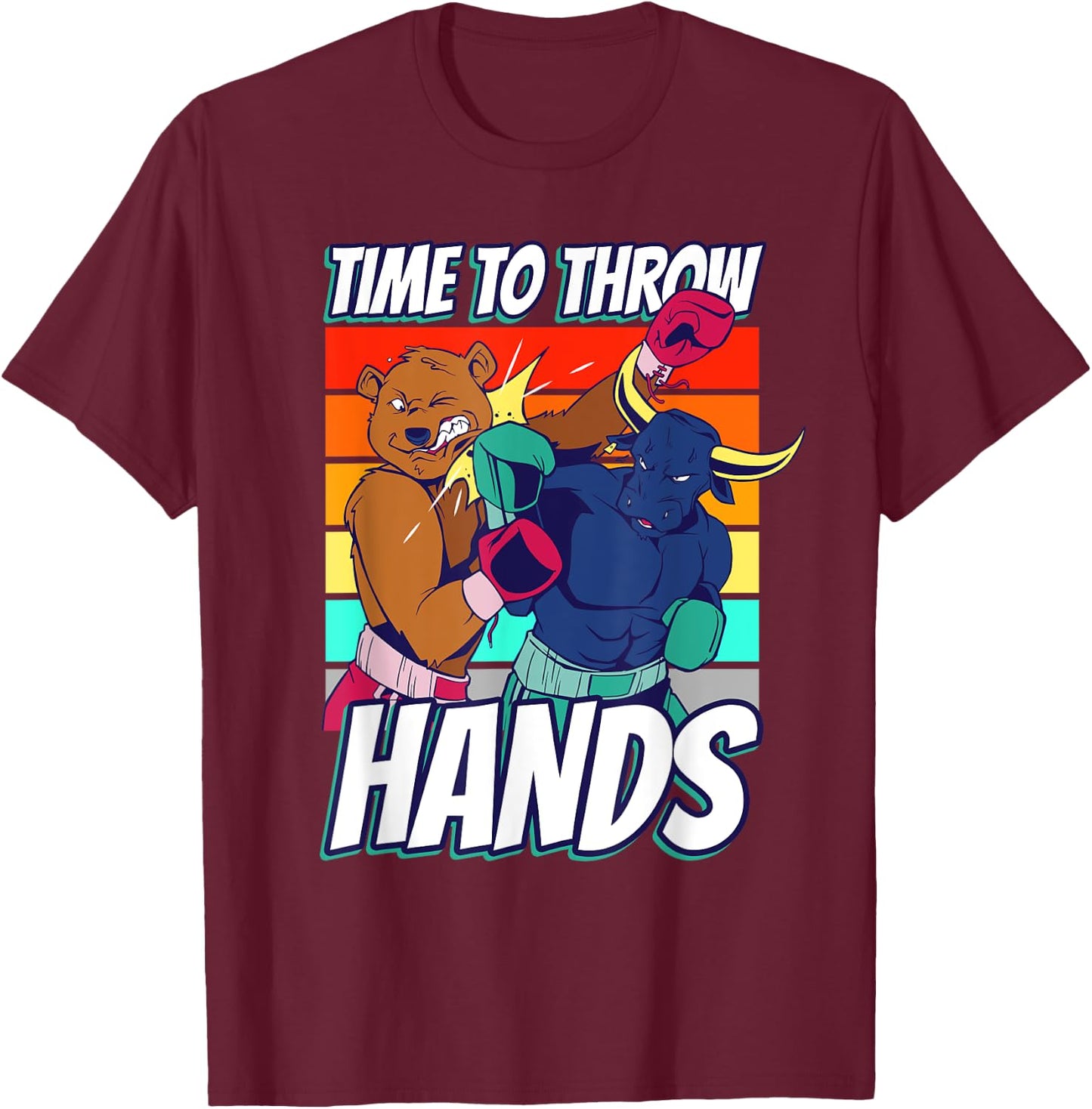 Fight boxing boxing fight boxing ring boxing T-Shirt - T-Shirt | Maroon