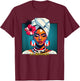 Jibaraza, Boricua Flag, Puerto Rican Jíbara Hibiscus Flower T-Shirt - T-Shirt | Maroon