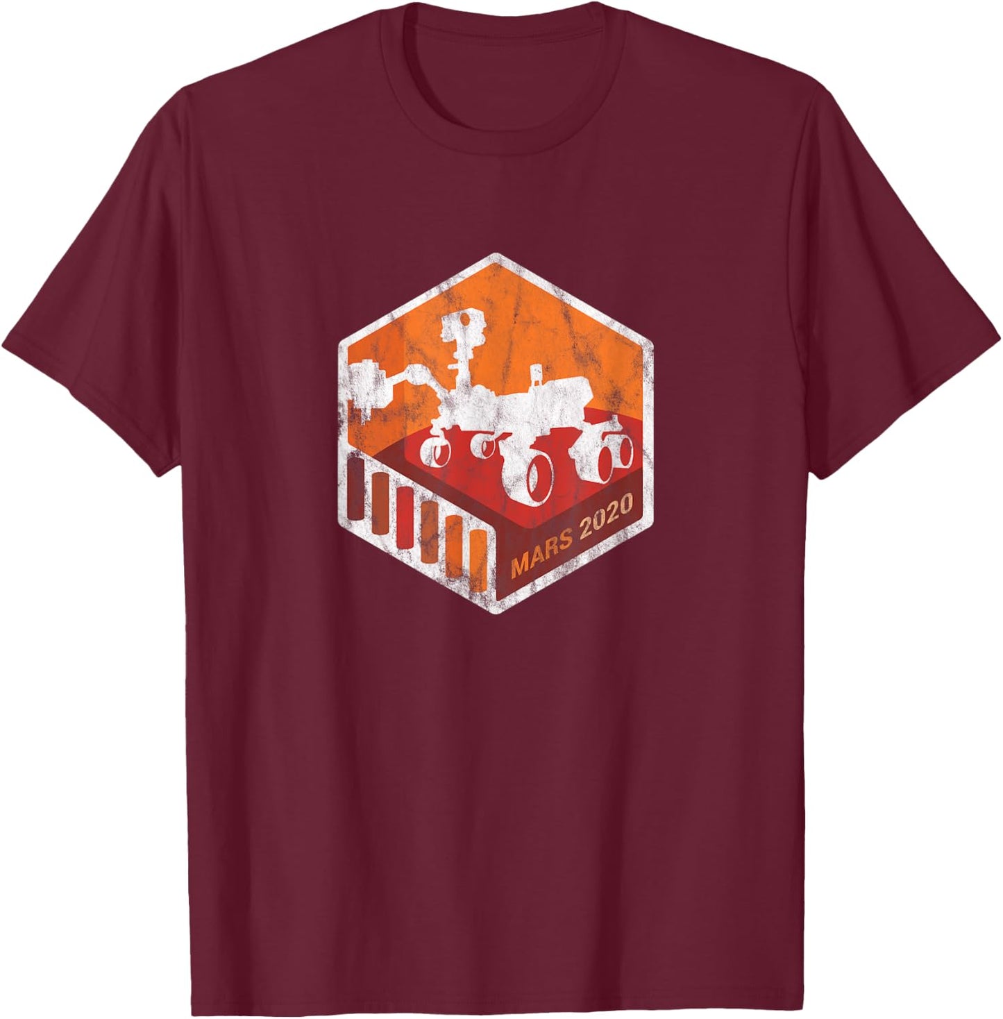 NASA JPL Mars 2020 Rover Mission Mars Exploration Vintage T-Shirt - T-Shirt | Maroon