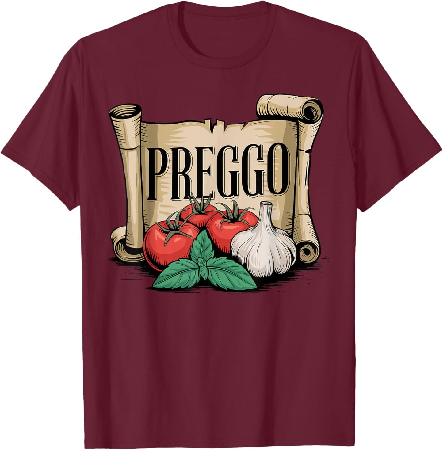 Preggo Sauce Costume Cute and Funny Pregnancy Announcement T-Shirt - T-Shirt | Maroon