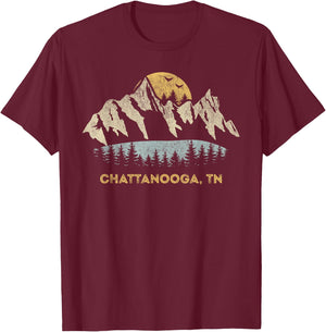 Chattanooga Tennessee Mountain Sunset Sunrise TN T-Shirt - T-Shirt | Maroon