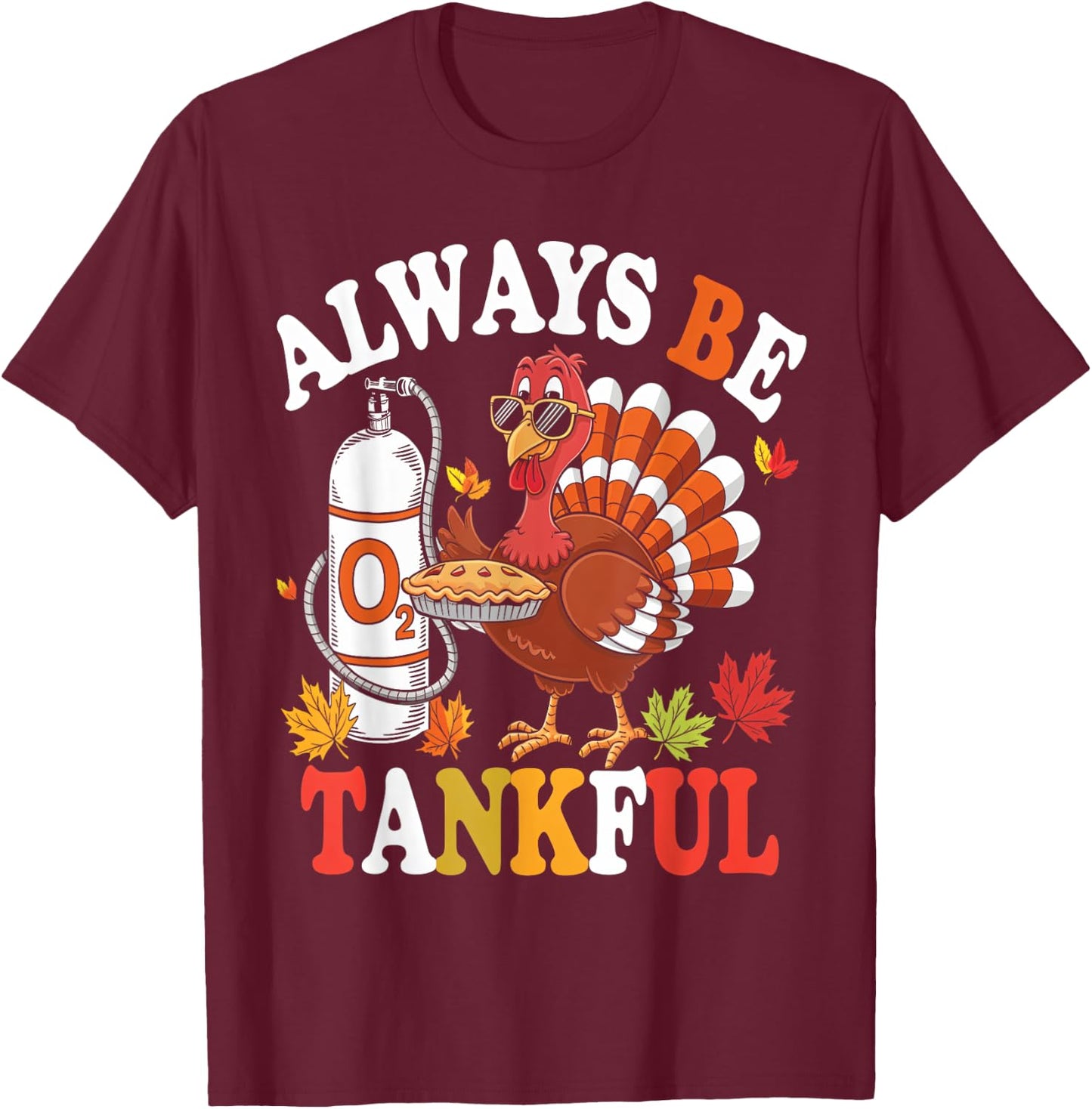 NJVI41 Thanksgiving Respiratory Therapist Thanksgiving Nurse Autumn Fall Turkey - Black, Small, , Short Sleeve, , Modern Mandarin Collar Sleeveless, Fall Anatomy Leaf Theme Shirt T-Shirt - T-Shirt | Maroon