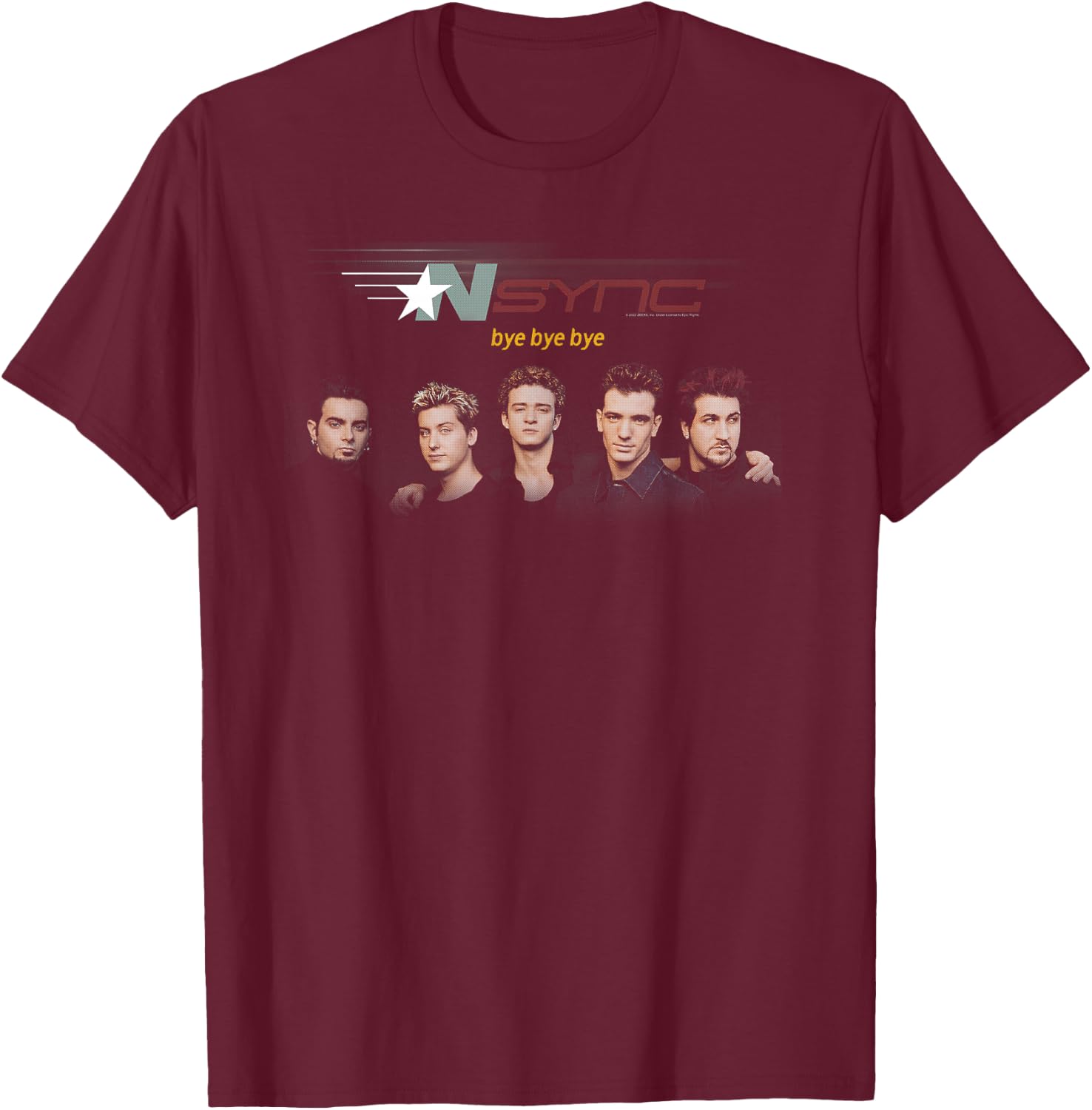 NSYNC Official Bye Bye Bye T-Shirt - T-Shirt | Maroon
