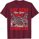 He Has Your Back - Marine - Dad Camouflage T-Shirt - T-Shirt | Maroon