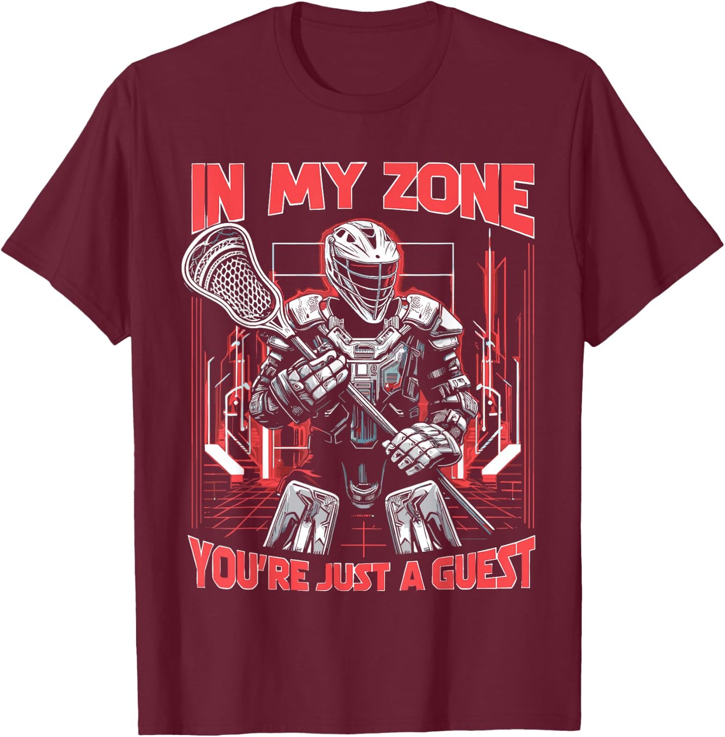 Lacrosse Player Lacrosse Goalie Lax Goalie Christmas T-Shirt - T-Shirt | Maroon