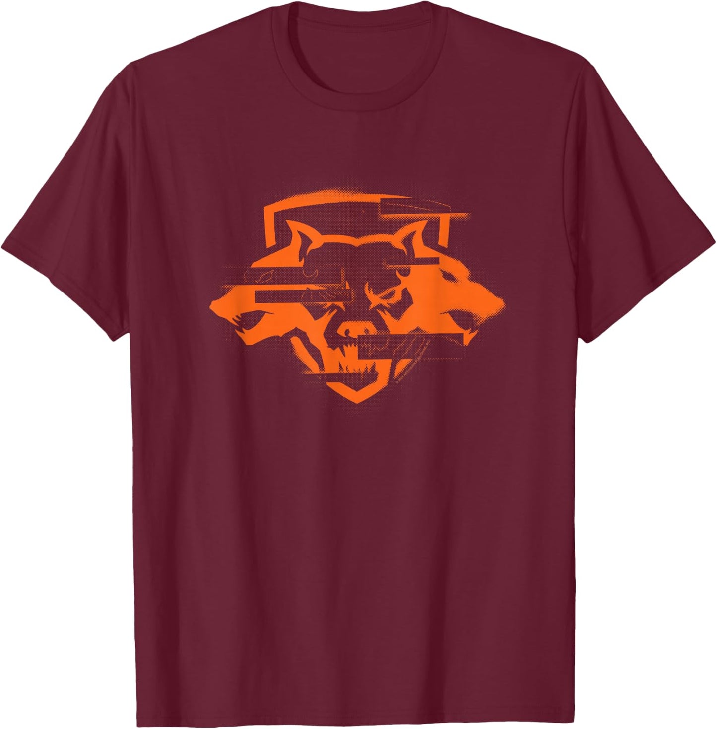 Call of Duty Black Ops 6 Cerberus Cover Up Logo T-Shirt - T-Shirt | Maroon