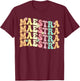 Retro Groovy Maestra Back To School Spanish Teacher Women T-Shirt - T-Shirt | Maroon