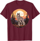 Wolf In The Forest I Kids Wolf T-Shirt - T-Shirt | Maroon
