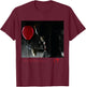 IT Films/TV Series - Pennywise You'll Float Too Red Balloon T-Shirt - T-Shirt | Maroon