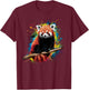Colorful Paint Splash Red Panda Art Graphic T-Shirt - T-Shirt | Maroon