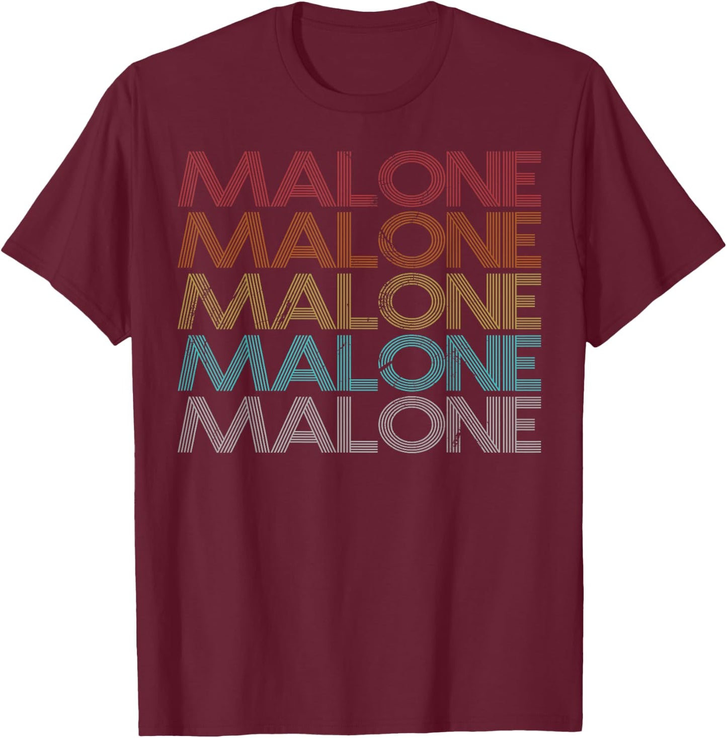 Retro Vintage Malone T-Shirt - T-Shirt | Maroon