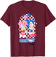 Sonic The Hedgehog Amy Rose & Sonic Kawaii Kanji Portrait T-Shirt - T-Shirt | Maroon