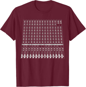 Sound Engineer audio DJ studio producer Mixer board mix T-Shirt - T-Shirt | Maroon