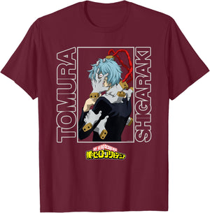 My Hero Academia Tomura Shigaraki Anime T-Shirt - T-Shirt | Maroon