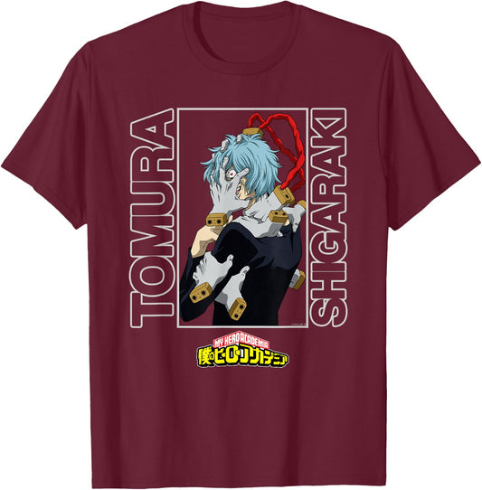 My Hero Academia Tomura Shigaraki Anime T-Shirt - T-Shirt | Maroon