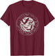 Bats With Moon Graphic Gothic Art Design And Men T-Shirt - T-Shirt | Maroon