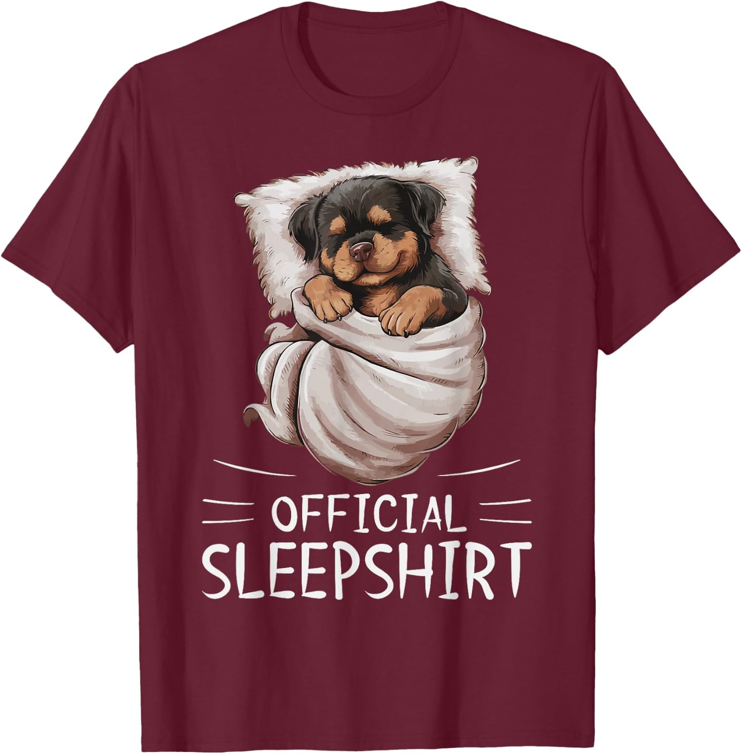 Rottweiler Dog Animal Official Sleepshirt Pajamas Nightgown Women Kids T-Shirt - T-Shirt | Maroon